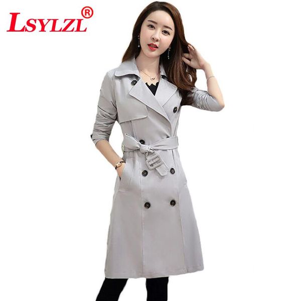 color double breasted long trench coat women 2020 new spring autumn fashion plus size belt cloak windbreaker female c365, Tan;black
color double breasted long trench coat women 2020 new spring autumn fashion plus size belt cloak windbreaker female c365, Tan;black