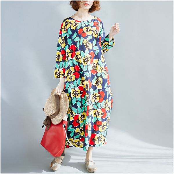 2021 new oversized women summer plus size vintage floral cotton linen comfortable loose casual robe femme art long twml, Black;gray
2021 new oversized women summer plus size vintage floral cotton linen comfortable loose casual robe femme art long twml, Black;gray