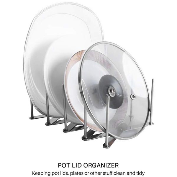 two supports cover, kettle cover for expandable pot, flexible support plate, and an organized kitchen utensils
two supports cover, kettle cover for expandable pot, flexible support plate, and an organized kitchen utensils