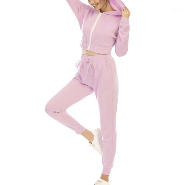 running sets candy color women two piece zipper long sleeve hooded pullover and drawstring trousers sportswear lady tractsuits1, Black;blue
running sets candy color women two piece zipper long sleeve hooded pullover and drawstring trousers sportswear lady tractsuits1, Black;blue