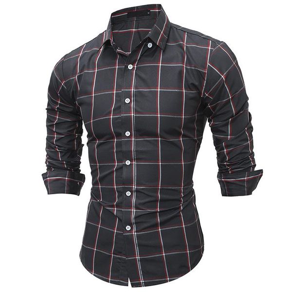 men's casual shirts england style fashion patchwork men shirt plaid dress print long sleeve turn-down collar camisa masculina, White;black
men's casual shirts england style fashion patchwork men shirt plaid dress print long sleeve turn-down collar camisa masculina, White;black