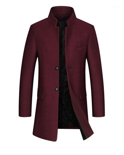 men's wool & blends woolen winter overcoat formal work thick trench coat for men stand collar cotton padded jacket mens outerwear1, Black
men's wool & blends woolen winter overcoat formal work thick trench coat for men stand collar cotton padded jacket mens outerwear1, Black