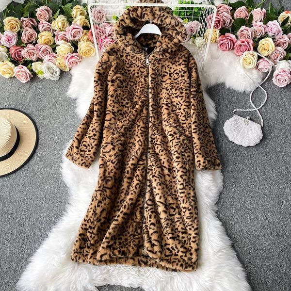 women's jackets long sleeve hooded loose leopard fleece coat 2021 winter fashion ladies zipper cardigan women all match casual, Black;brown
women's jackets long sleeve hooded loose leopard fleece coat 2021 winter fashion ladies zipper cardigan women all match casual, Black;brown