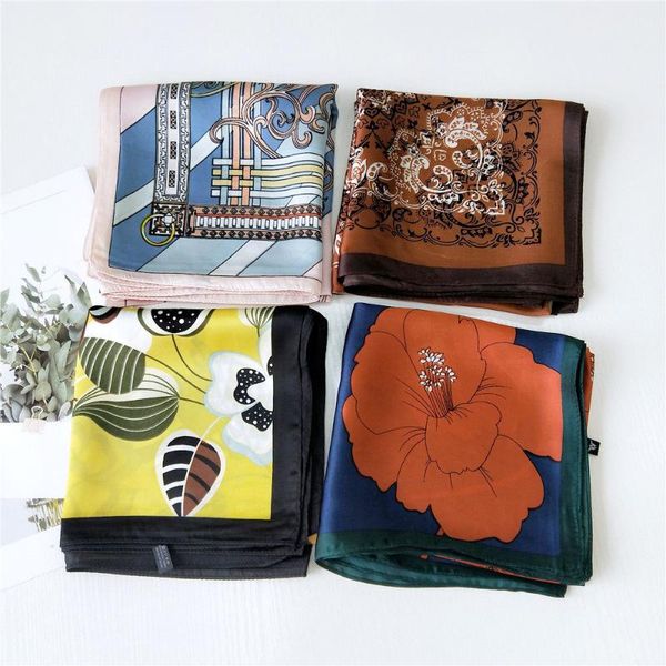 scarves 70x70cm designer flower print silk satin head square scarf for edges hair acessories neck scarfs ladies bufanda mujer, Blue;gray
scarves 70x70cm designer flower print silk satin head square scarf for edges hair acessories neck scarfs ladies bufanda mujer, Blue;gray