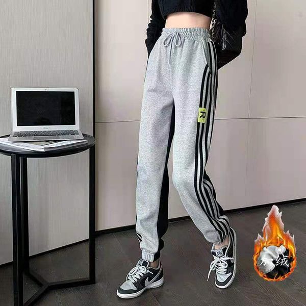 high-quality sweatpants for women show thin harlan pants autumn/winter thickened side vertical slacks versatile leg loose pants white gray b, Black;white
high-quality sweatpants for women show thin harlan pants autumn/winter thickened side vertical slacks versatile leg loose pants white gray b, Black;white