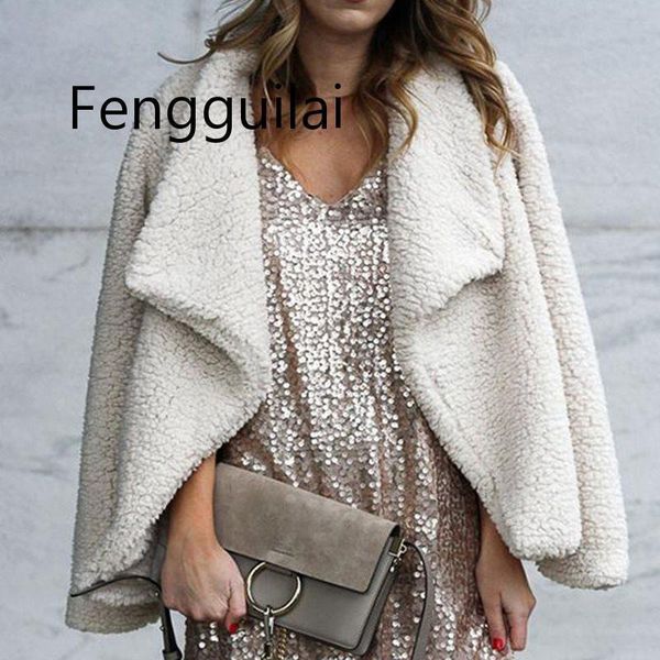 shawl faux fur women overcoat winter fashion warm soft female plush causal outwear korean teddy cozy lamb wool jacket coat kg-60, Black;brown
shawl faux fur women overcoat winter fashion warm soft female plush causal outwear korean teddy cozy lamb wool jacket coat kg-60, Black;brown
