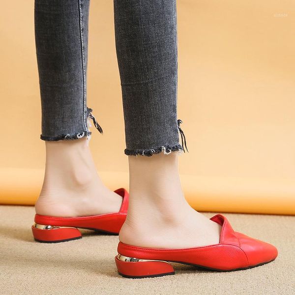 slippers sandal 2021 fashion net red medium heel thick pointed toe baotou half for women to wear in summer1, Black
slippers sandal 2021 fashion net red medium heel thick pointed toe baotou half for women to wear in summer1, Black