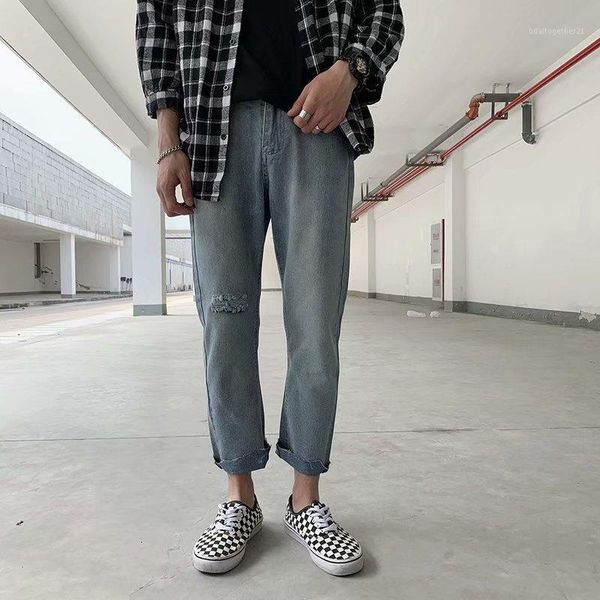 men's jeans wholesale 2021 men's fashion trend nostalgic retro casual straight ankle length pants spring autumn irregular rough je, Blue
men's jeans wholesale 2021 men's fashion trend nostalgic retro casual straight ankle length pants spring autumn irregular rough je, Blue