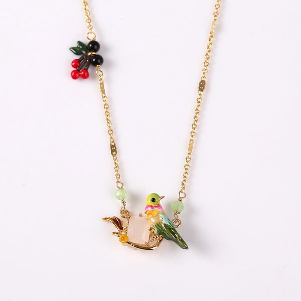 mode all-match short hummingbird necklace colorful enamel bird ornamental cherry yolk lpik, Silver
mode all-match short hummingbird necklace colorful enamel bird ornamental cherry yolk lpik, Silver