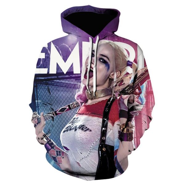новый салон самоубийства куртка джокер harley quinn 3d печатная толстовка мужчины женщины смешные толстовки уличная одежда harajuku hallowee, Black
новый салон самоубийства куртка джокер harley quinn 3d печатная толстовка мужчины женщины смешные толстовки уличная одежда harajuku hallowee, Black