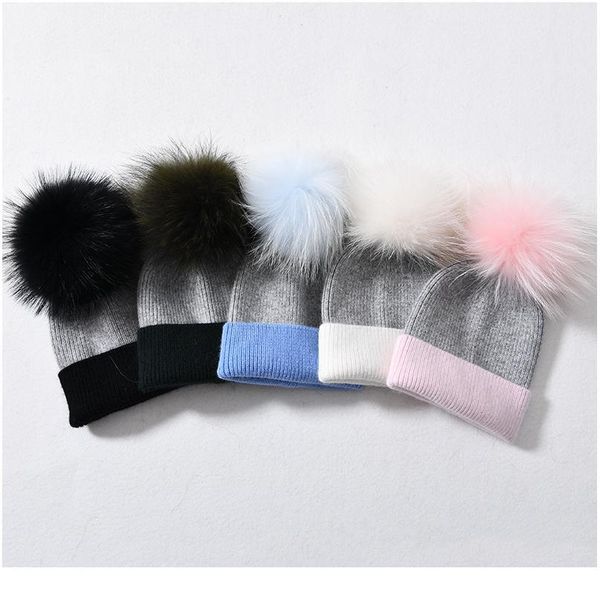 children hat toddler kids baby warm winter wool hat knit beanie two-color baby boys girls double real fur pom jlliih
children hat toddler kids baby warm winter wool hat knit beanie two-color baby boys girls double real fur pom jlliih