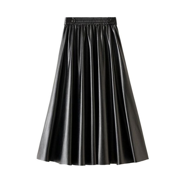 ohryiyie black pu leather skirt women autumn winter new vintage button a-line long skirt ladies high waist pencil skirt female q1209
ohryiyie black pu leather skirt women autumn winter new vintage button a-line long skirt ladies high waist pencil skirt female q1209