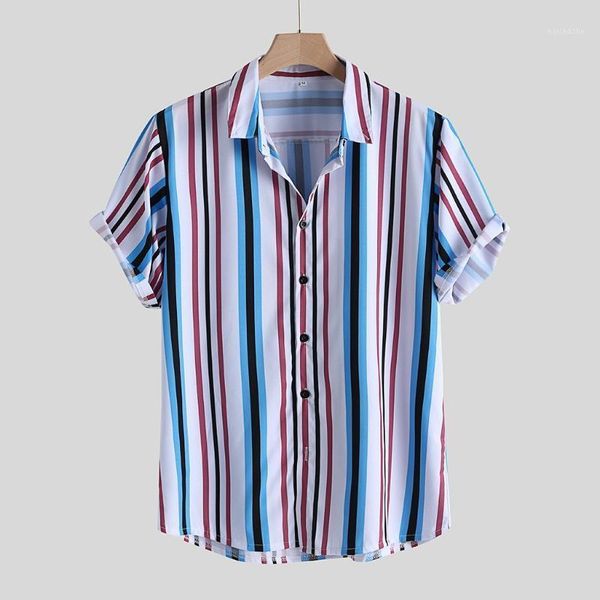 summer mens breathable striped turn down collar multi color lump chest short sleeve loose casual shirts #6.11, White;black
summer mens breathable striped turn down collar multi color lump chest short sleeve loose casual shirts #6.11, White;black