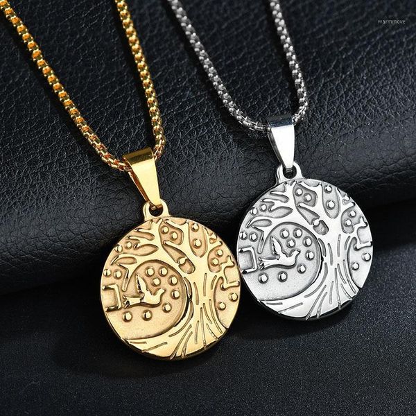 simple fashion stainless steel necklace women's jewelry tree of life wishing tree gold silver color round pendant necklace gift1
simple fashion stainless steel necklace women's jewelry tree of life wishing tree gold silver color round pendant necklace gift1