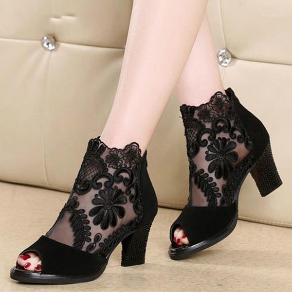 dress shoes summer mesh peep toe sandals heels single women in europe and america 2021 spring gauze az-141, Black
dress shoes summer mesh peep toe sandals heels single women in europe and america 2021 spring gauze az-141, Black