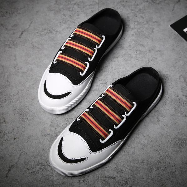 summer casual men's shoes 2020 new half drag canvas shoes korean fashion shoes c1212, Black;white
summer casual men's shoes 2020 new half drag canvas shoes korean fashion shoes c1212, Black;white
