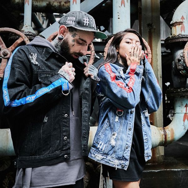 couple clothes jean jacket men hi-street ribbons sleeve ripped hole hip hop fashion jackets coats hombre kg-241, Black;brown
couple clothes jean jacket men hi-street ribbons sleeve ripped hole hip hop fashion jackets coats hombre kg-241, Black;brown