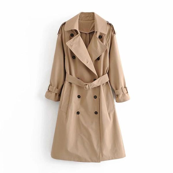 trench coat for women autumn winter 2020 khaki double breasted ladies long outerwear turn-down collar casual female trench coats, Tan;black
trench coat for women autumn winter 2020 khaki double breasted ladies long outerwear turn-down collar casual female trench coats, Tan;black