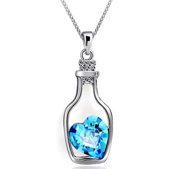 wholesale-n712 creative women fashion necklace ladies popular style love drift bottles pendant necklace blue heart crystal pendants wjkzu, Silver
wholesale-n712 creative women fashion necklace ladies popular style love drift bottles pendant necklace blue heart crystal pendants wjkzu, Silver