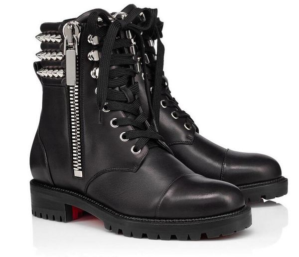 elegant brands women's red bottom boot winter spikes ankle boots chunky heels lug sole famous lady party wedding combat booties shoeeu3, Black
elegant brands women's red bottom boot winter spikes ankle boots chunky heels lug sole famous lady party wedding combat booties shoeeu3, Black