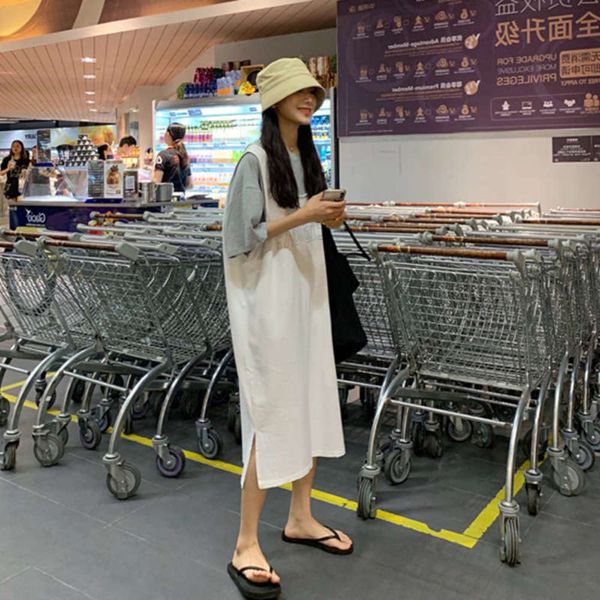 two new casual style of 2019 piece loose medium length round neck t-shirt dress, Black;gray
two new casual style of 2019 piece loose medium length round neck t-shirt dress, Black;gray