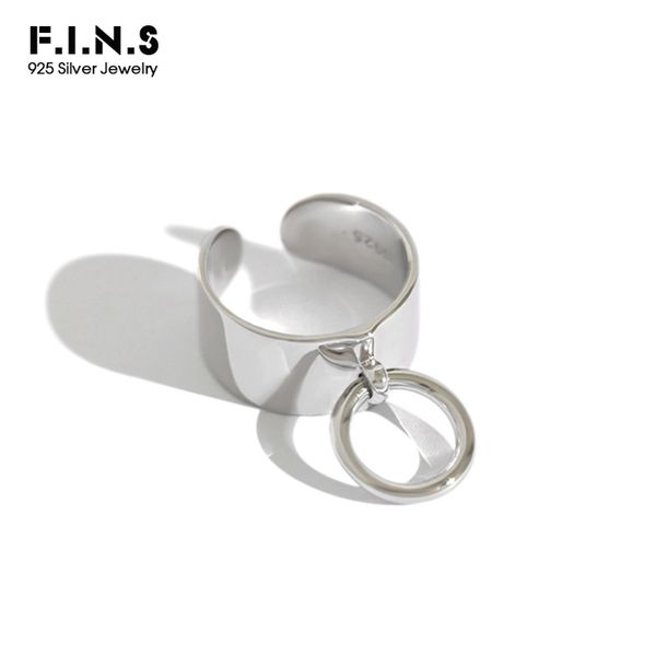 f.i.n.s 925 sterling silver rings for women wide female ring with circular pendant open cuff adjustable ring women's decoration 201218
f.i.n.s 925 sterling silver rings for women wide female ring with circular pendant open cuff adjustable ring women's decoration 201218