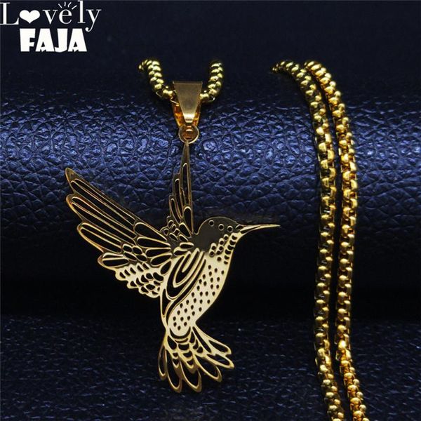 2020 new hummingbird stainless steel necklaces for women/men gold color long chain necklace jewelry collares largos n925s03, Silver
2020 new hummingbird stainless steel necklaces for women/men gold color long chain necklace jewelry collares largos n925s03, Silver