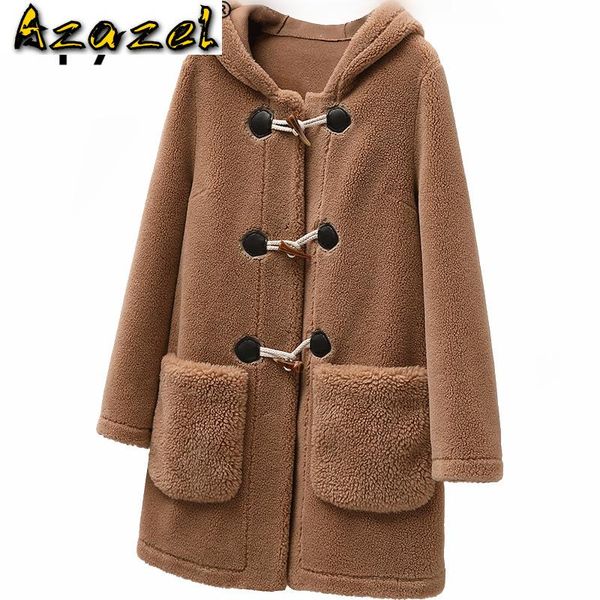 women's fur & faux wool jacket autumn winter coat women clothes 2021 real korean vintage sheep shearling suede lining t3456, Black
women's fur & faux wool jacket autumn winter coat women clothes 2021 real korean vintage sheep shearling suede lining t3456, Black