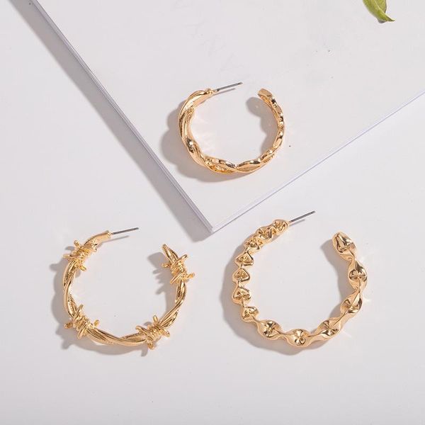 hoop & huggie korean simple personality temperament wild twist earrings european and american c-shaped irregular women, Golden;silver
hoop & huggie korean simple personality temperament wild twist earrings european and american c-shaped irregular women, Golden;silver