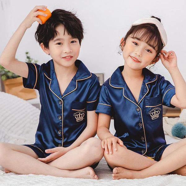 kids pajamas set baby summer autumn short sleeve+ pant silk sleepwear set solid color comfort girl boy nightwear home1, Blue;red
kids pajamas set baby summer autumn short sleeve+ pant silk sleepwear set solid color comfort girl boy nightwear home1, Blue;red