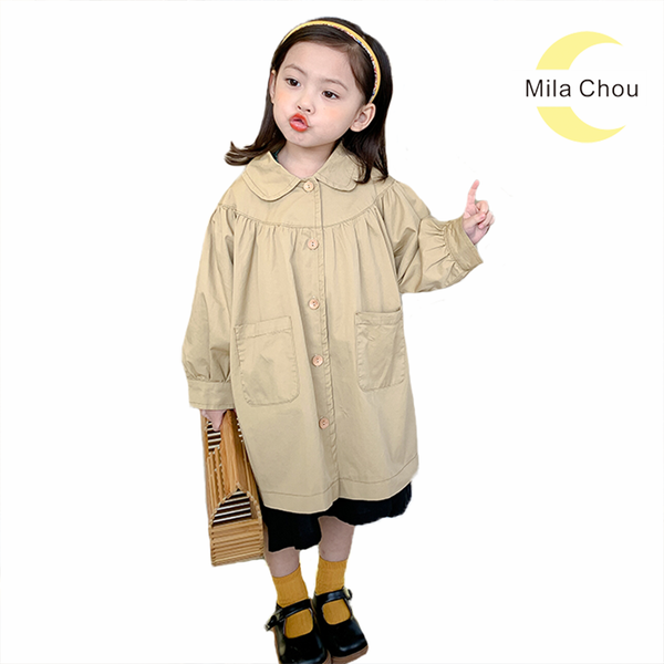 coat mila chou 2021spring girl's causal khaki trench kids elegant long-sleeve mid-length loose windbreaker chiidren outwear2-8y, Blue;gray
coat mila chou 2021spring girl's causal khaki trench kids elegant long-sleeve mid-length loose windbreaker chiidren outwear2-8y, Blue;gray