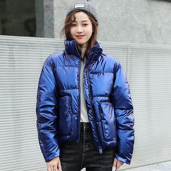 women's down & parkas winter jackets thicken warm coat female korean glossy women clothes for vetement femmezjt1153, Black
women's down & parkas winter jackets thicken warm coat female korean glossy women clothes for vetement femmezjt1153, Black