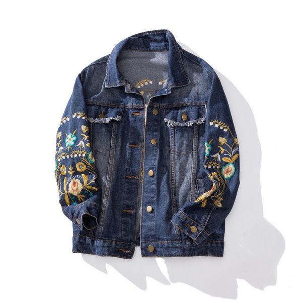 denim jacket women spring streetwear single breasted floral embroidery turn-down collar plus size 3xl 4xl 5xl jean jackets 201126, Black;brown
denim jacket women spring streetwear single breasted floral embroidery turn-down collar plus size 3xl 4xl 5xl jean jackets 201126, Black;brown