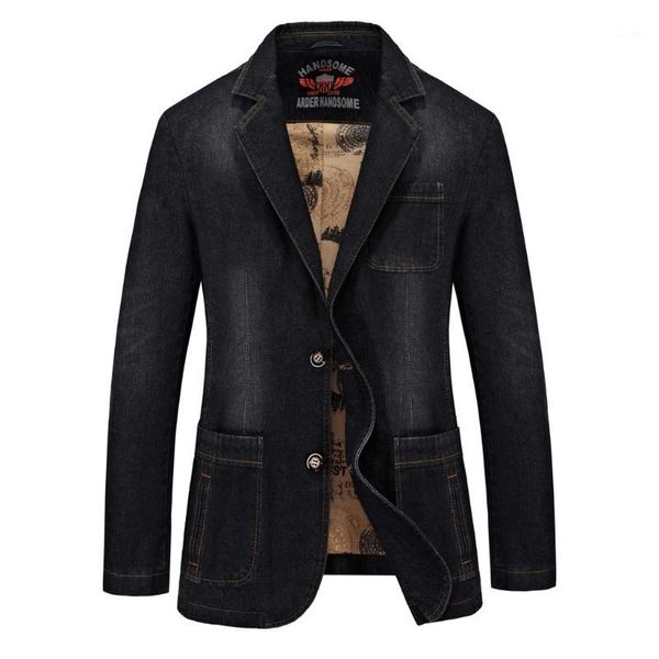 jeans men's button leisure suit comfortable cotton cowboy denim jacket coat men blazer suits for men jaqueta brand-clothing1, Black;brown
jeans men's button leisure suit comfortable cotton cowboy denim jacket coat men blazer suits for men jaqueta brand-clothing1, Black;brown