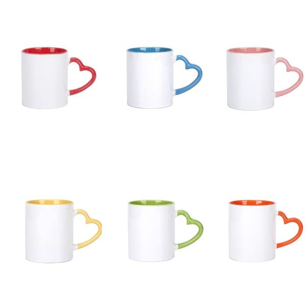 blank sublimation 11oz ceramic mug with heart handle 320ml white ceramic cups with colorful inner coating special water bottle coffee cup
blank sublimation 11oz ceramic mug with heart handle 320ml white ceramic cups with colorful inner coating special water bottle coffee cup