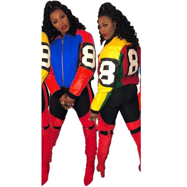 baseball jacket women 2020 zipper v turn-down neck long sleeve ladies jacket outerwear 8 letter print patchwork, Black;brown
baseball jacket women 2020 zipper v turn-down neck long sleeve ladies jacket outerwear 8 letter print patchwork, Black;brown