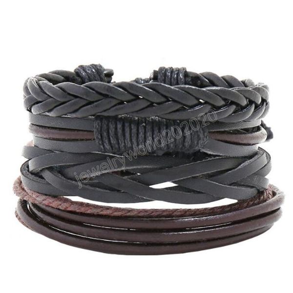 black adjustable multilayer braided leather charm bracelet for women men wrap stacking bracelets set fashion jewelry, Golden;silver
black adjustable multilayer braided leather charm bracelet for women men wrap stacking bracelets set fashion jewelry, Golden;silver