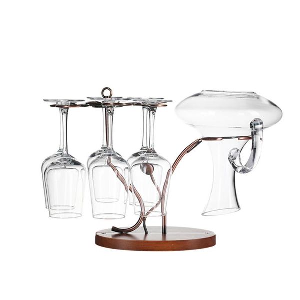 2-in-1 red wine glass rack & wine decanter vintage bronze 6 glasses stemware storage display drying rack stand tabletop
2-in-1 red wine glass rack & wine decanter vintage bronze 6 glasses stemware storage display drying rack stand tabletop