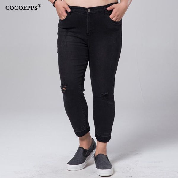 5xl 6xl autumn casual big size women brand jeans high waist skinny pencil jeans plus size hole denim pants female black trousers, Blue
5xl 6xl autumn casual big size women brand jeans high waist skinny pencil jeans plus size hole denim pants female black trousers, Blue