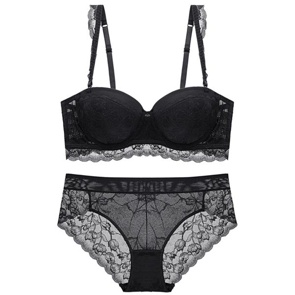 women's comfortable breathable feminine lace bra upper thin and lower thickness 1/2 cup upper support gather lace bra set c1211, Black;white
women's comfortable breathable feminine lace bra upper thin and lower thickness 1/2 cup upper support gather lace bra set c1211, Black;white