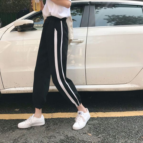 the 2021 new side stripe jogger plus size female fashion loosen high ninth harem pants 1 1294, Black;white
the 2021 new side stripe jogger plus size female fashion loosen high ninth harem pants 1 1294, Black;white