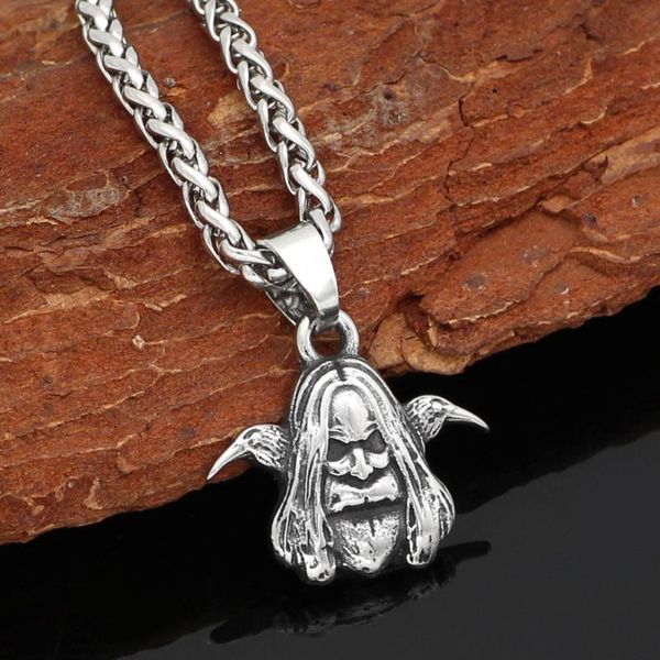 stainless steel nordic viking odin wirh raven amulet rune pendant necklace with viking gift bag, Silver
stainless steel nordic viking odin wirh raven amulet rune pendant necklace with viking gift bag, Silver