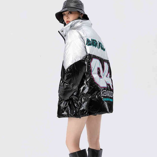 women's down & parkas tuogu chao brand women's clothing winter european letter embroidery contrast color splicing ins coated down, Black
women's down & parkas tuogu chao brand women's clothing winter european letter embroidery contrast color splicing ins coated down, Black