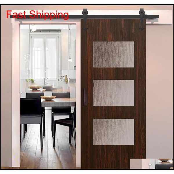 5-16ft single wood sliding barn door hardware cabinet closet kit black new w style for qyltky homes2011
5-16ft single wood sliding barn door hardware cabinet closet kit black new w style for qyltky homes2011