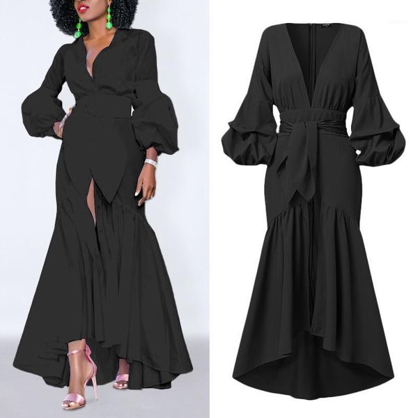 vonda 2020 holiday dress women deep-v neck solid asymmetrical dresses autumn long sleeve party robe loose beach sundress1, Black;gray
vonda 2020 holiday dress women deep-v neck solid asymmetrical dresses autumn long sleeve party robe loose beach sundress1, Black;gray
