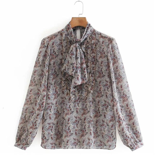 2021 new women bow printed blouse woman vintage high neck tied ruffle long sleeve fashion back button laddies 2e8z, White
2021 new women bow printed blouse woman vintage high neck tied ruffle long sleeve fashion back button laddies 2e8z, White
