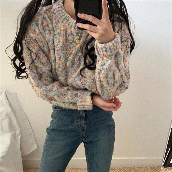 fashion 2021 new women chic candy color solid students soft warm sweet knitted color hit pullover sweater, White;black
fashion 2021 new women chic candy color solid students soft warm sweet knitted color hit pullover sweater, White;black