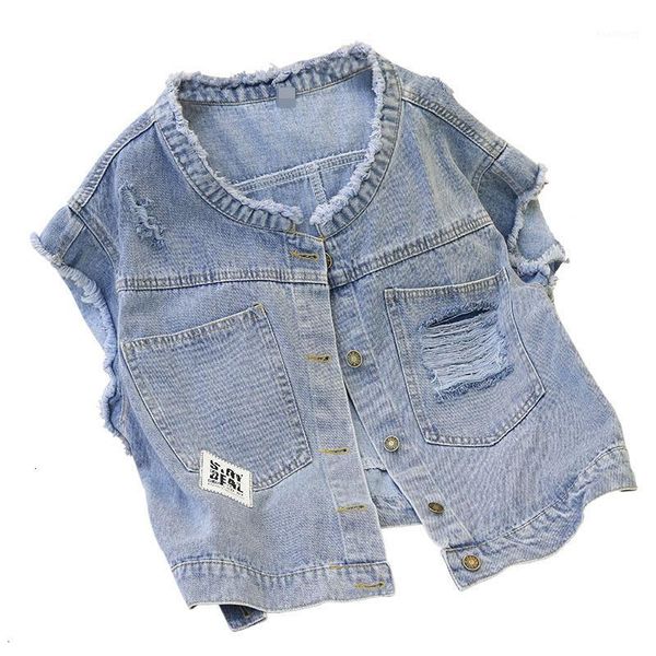 summer vintage gat casual jeans vest for women loose short female paillettes denim vest korean mouwlless jacket women's1, Black;white
summer vintage gat casual jeans vest for women loose short female paillettes denim vest korean mouwlless jacket women's1, Black;white
