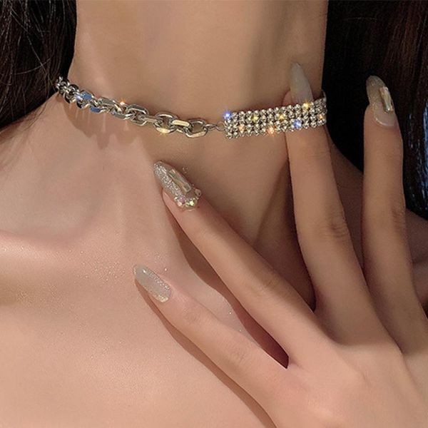 chokers 17km cute rhinestone chain link choker necklace for women wedding silver color asymmetric necklaces party jewelry, Golden;silver
chokers 17km cute rhinestone chain link choker necklace for women wedding silver color asymmetric necklaces party jewelry, Golden;silver
