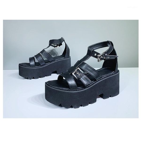 sandals for women 20s0 punk shoes high heels platform sandals women summer shoes sandalias romanas women's ymb116-11, Black
sandals for women 20s0 punk shoes high heels platform sandals women summer shoes sandalias romanas women's ymb116-11, Black